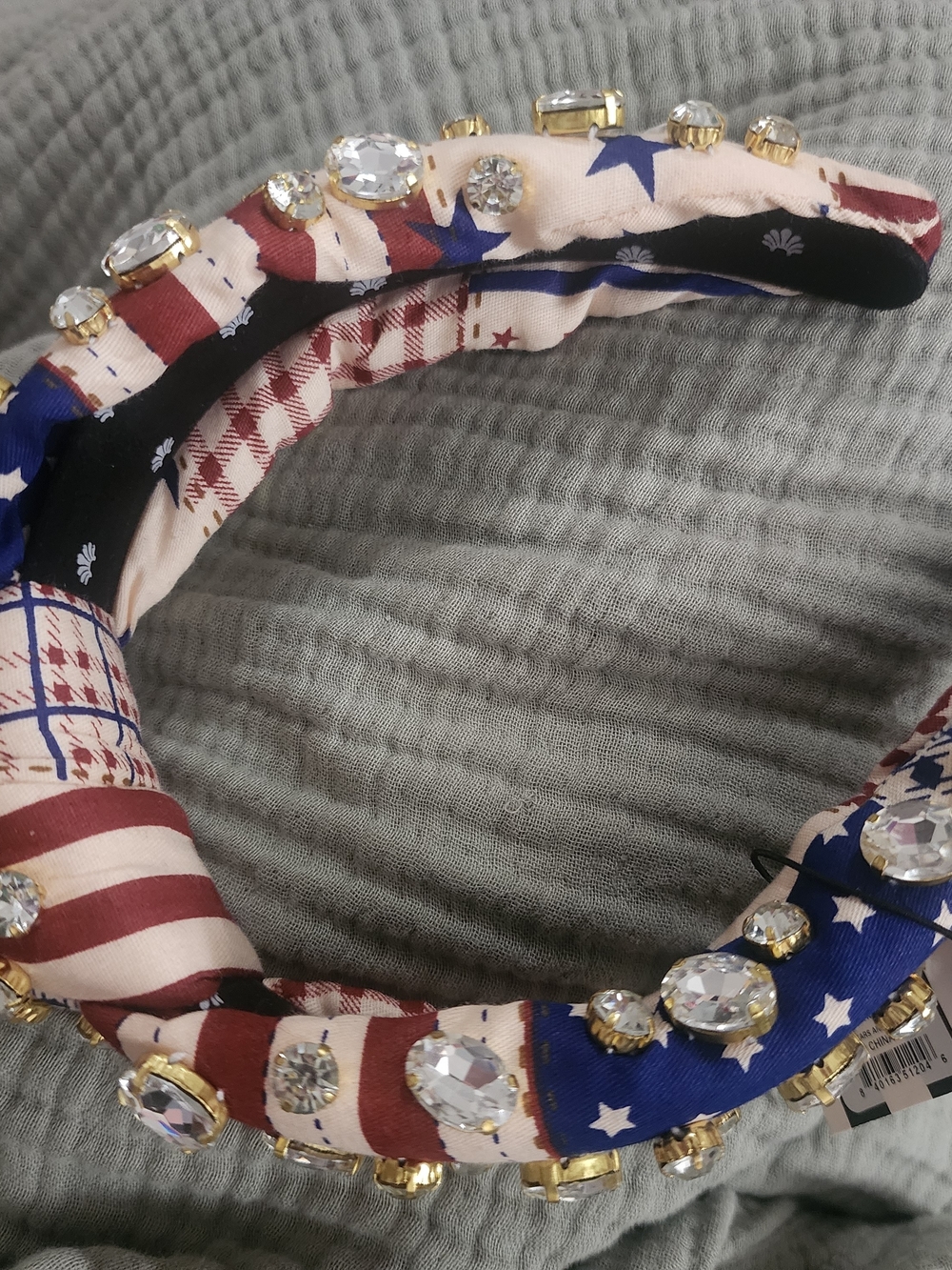 Lele Sadoughi Crystal Americana Knotted Embellished Headband